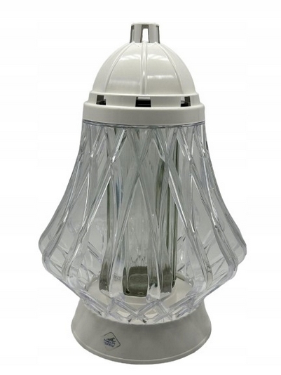 Sklenná lampa na cintorín, moderný čierny dizajn, s ochranou proti vylitiu